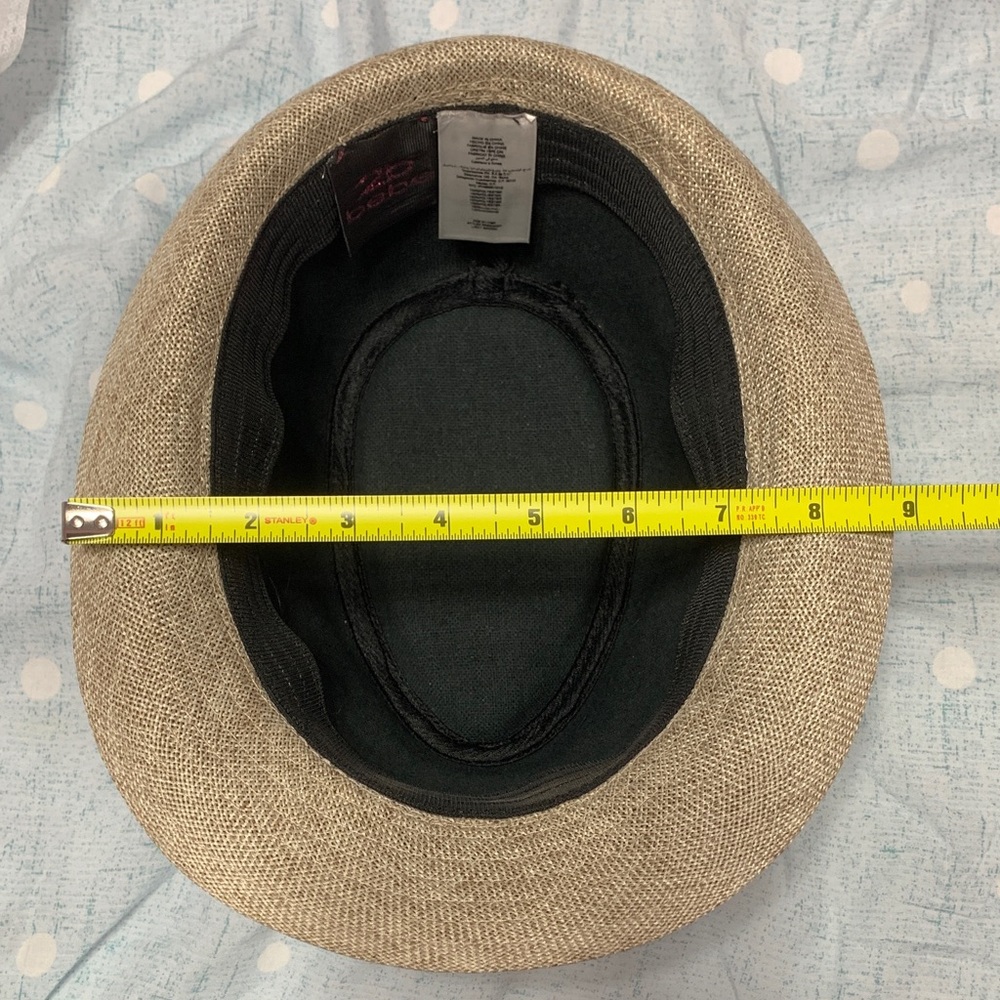 VTG 2b bebe Tan Fedora Hat with Black Band - Picture 12 of 13